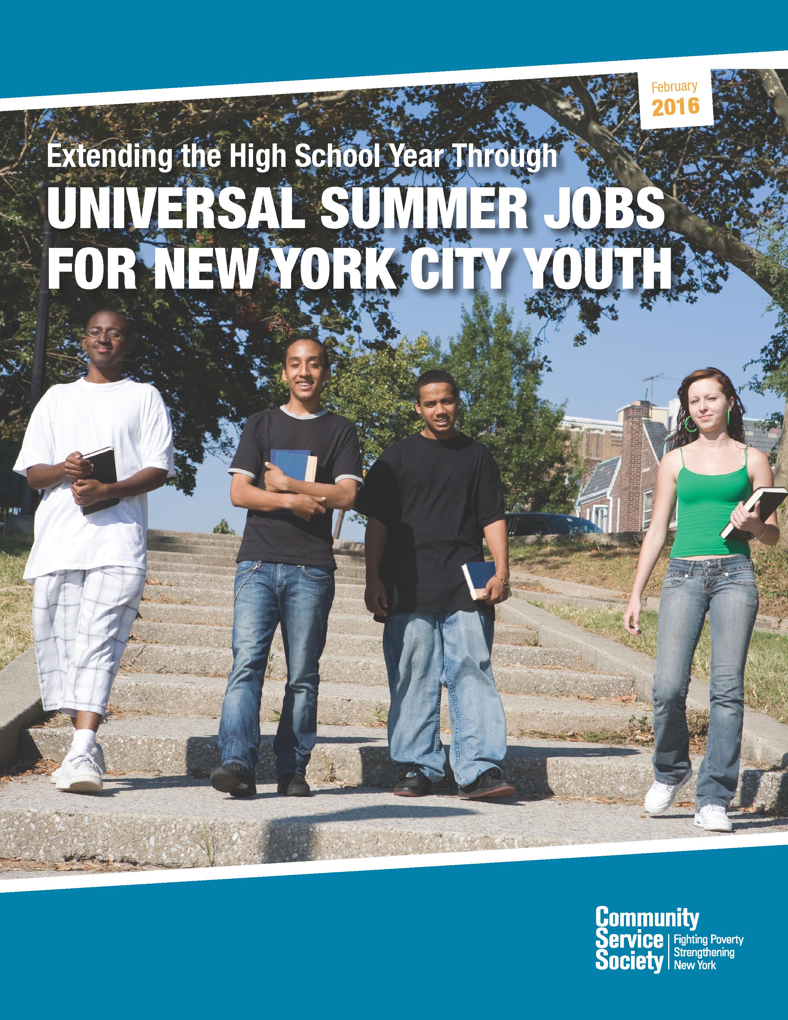 Extending the High School Year Through Universal Summer Jobs For New